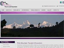 Tablet Screenshot of pinkmountaintravels.com
